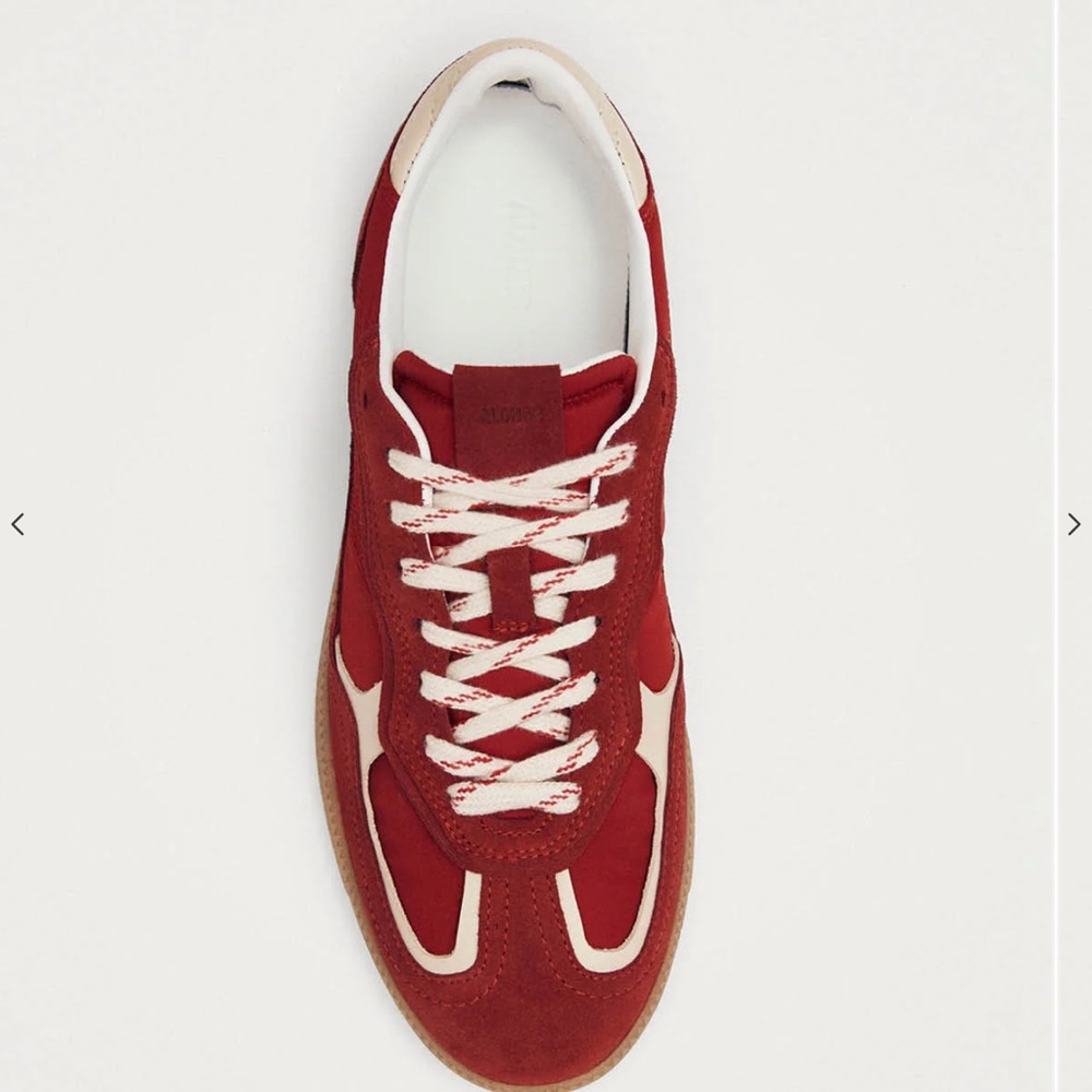 Aloha TB.490 Rife Sheen Red Leather Sneakers - Casual Low-Top - Picture 2 of 7